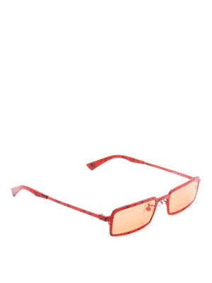 BALENCIAGA: sunglasses - Paris patterned rectangular sunglasses