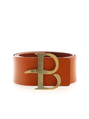 BALLANTYNE: belts - Logo buckle belt in rust color