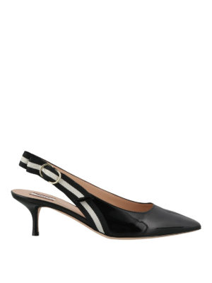BALLY: scarpe décolleté - Slingback Alice nere in vernice