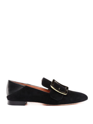 BALLY: Mocassini e slippers - Mocassini Janelle in camoscio nero