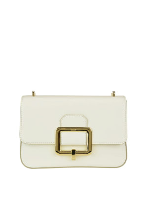 BALLY: borse a spalla - Tracolla Janelle in pelle liscia bianca