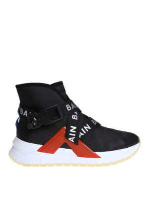 Balmain: tronchetti - Stivaletti B-Troop in maglia stretch