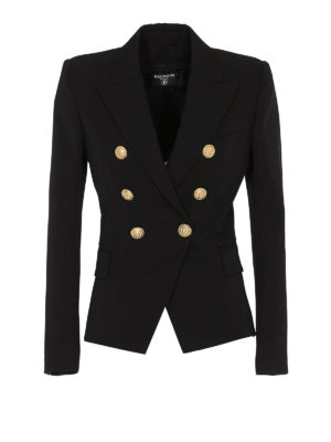 Balmain: Blazer - Blazer - Negro