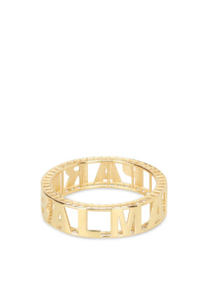 Balmain: Bracciali e Braccialetti - Bracciale in ottone dorato con logo