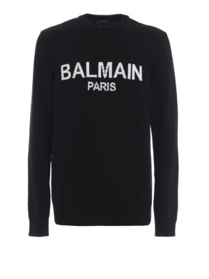 Balmain: maglia collo rotondo - Pull con intarsio Balmain Paris