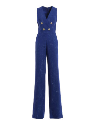 Balmain: Jumpsuits - Jumpsuit - Blau