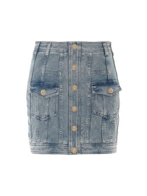 Balmain: Minifaldas - Minifalda - Lavado Claro