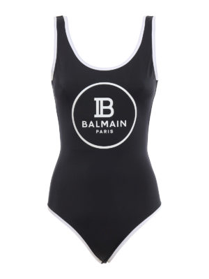 Balmain: costumi interi - Costume intero con logo goffrato
