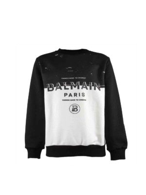 Balmain: Sweatshirts & Sweaters - Things Have To Change sweatshirt in black