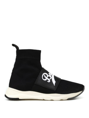 Balmain: sneakers - Sneaker Cameron a calza nere e bianche