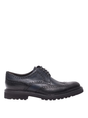 BARRETT: scarpe stringate - Derby brogue in pelle testurizzata