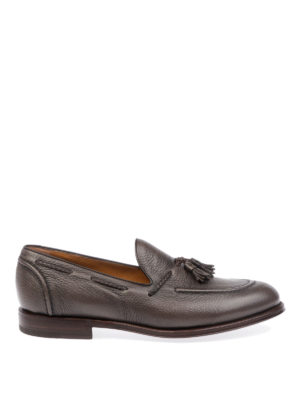BARRETT: Mocassini e slippers - Mocassini in pelle martellata con nappe