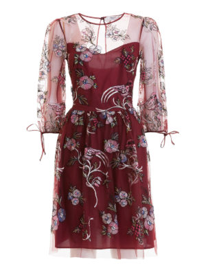 BLUGIRL: abiti da cocktail - Abito in tulle con ricami floreali