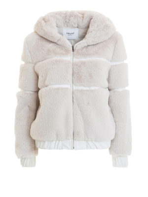 BLUGIRL: Pellicce e montoni - Giacca in ecopelliccia con cappuccio