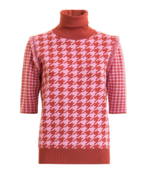 BLUMARINE: Cuellos altos y polos - Suéter Con Cuello Alto - Rosado