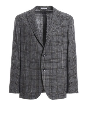BOGLIOLI: blazers - Prince of Wales wool and silk blazer