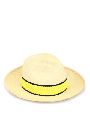 BORSALINO: cappelli - Panama Quito con nastro fluo