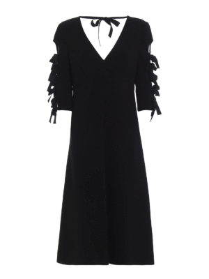 BOTTEGA VENETA: abiti da sera - Abito midi con fiocchetti