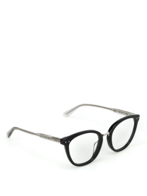 BOTTEGA VENETA: Occhiali - Occhiali da vista a occhi di gatto neri