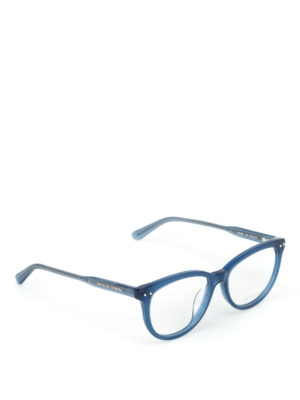 BOTTEGA VENETA: Occhiali - Occhiali da vista stondati blu
