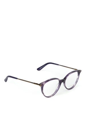 BOTTEGA VENETA: Occhiali - Occhiali da vista stondati viola
