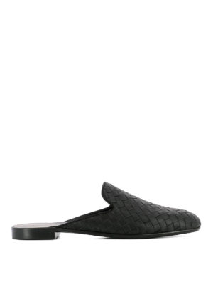 BOTTEGA VENETA: sabot - Slipper in Intrecciato nero