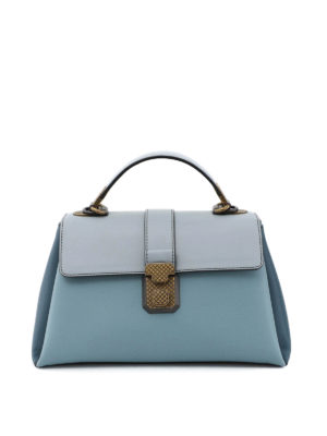 BOTTEGA VENETA: borse a spalla - Borsa Piazza azzurra in pelle