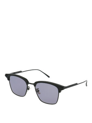 BOTTEGA VENETA: sunglasses - Black half frame sunglasses