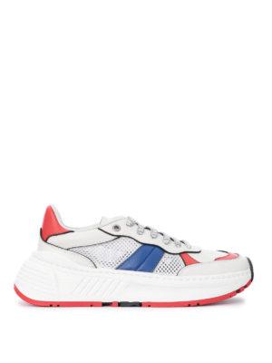 BOTTEGA VENETA: sneakers - Sneaker in pelle a blocchi di colore