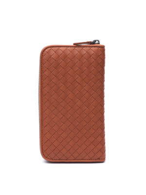 BOTTEGA VENETA: portafogli - Portafoglio zip-around in Intrecciato nappa