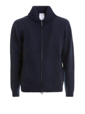 BRIONI: cardigan - Cardigan in pura lana con collo a coste