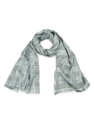 Brioni: scarves - Prince of Wales silk scarf