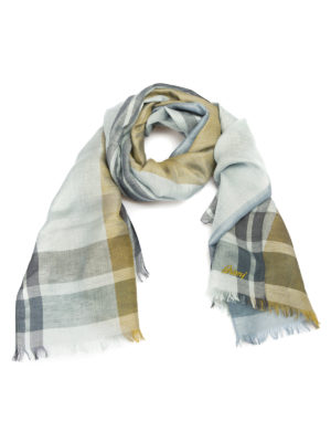 Brioni: scarves - Two-tone check scarf
