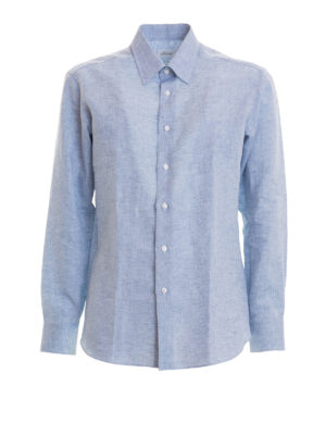BRIONI: camicie - Camicia a manica lunga in lino