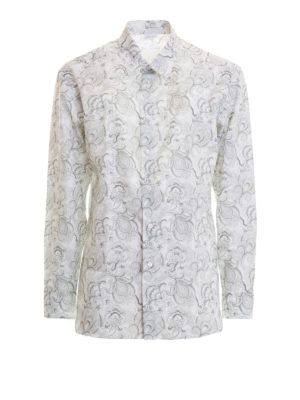 Brioni: shirts - Paisley print classic cotton shirt