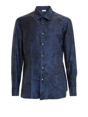 BRIONI: camicie - Camicia in seta stampata