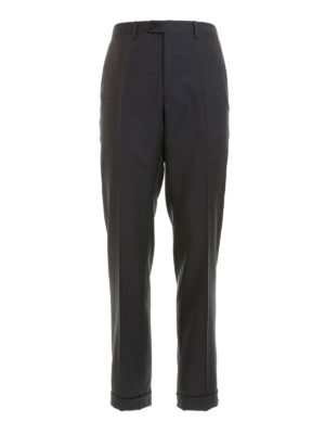 Brioni: Tailored & Formal trousers - Dark grey wool tailored trousers