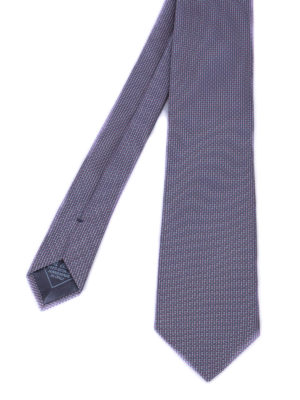 BRIONI: ties & bow ties - Micro patterned silk tie