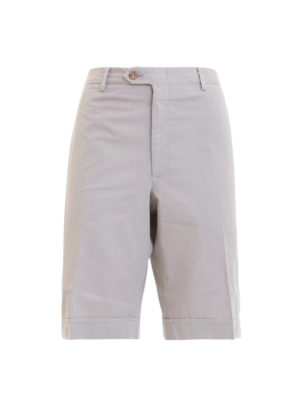 Brioni: Trousers Shorts - Beige cotton short chino trousers