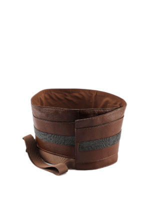 BRUNELLO CUCINELLI: cinture - Cintura in pelle testurizzata