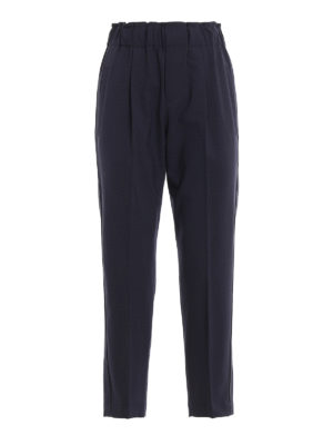 BRUNELLO CUCINELLI: casual trousers - Wool high rise pants with darts