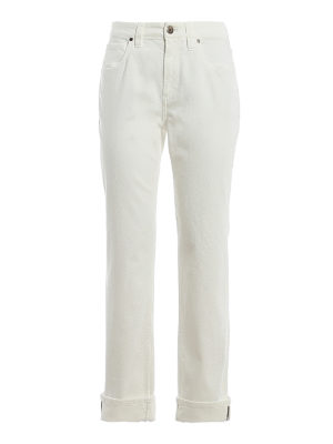 BRUNELLO CUCINELLI: flared jeans - Denim faded jeans