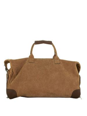 BRUNELLO CUCINELLI: Borse da viaggio - Borsone da viaggio in nabuk e pelle