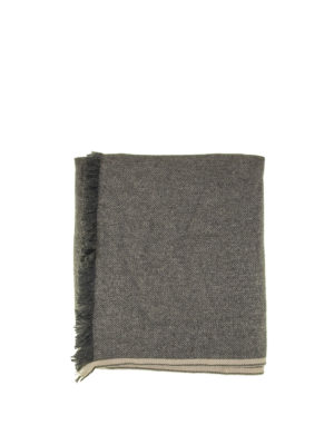 BRUNELLO CUCINELLI: sciarpe e foulard - Sciarpa in cashmere con cimose