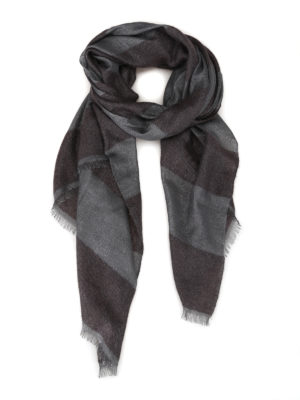 BRUNELLO CUCINELLI: sciarpe e foulard - Lunga sciarpa in misto cashmere seta
