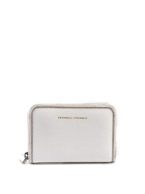 BRUNELLO CUCINELLI: portafogli - Portafoglio in pelle bianca