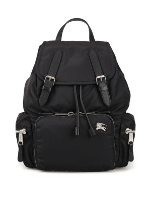 BURBERRY: zaini - Zaino medio nero in nylon