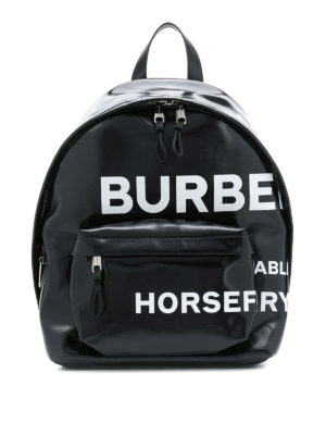 BURBERRY: backpacks - Horseferry print coated canvas backpack