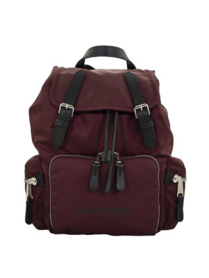 BURBERRY: zaini - Zaino The Rucksack medio bordeaux