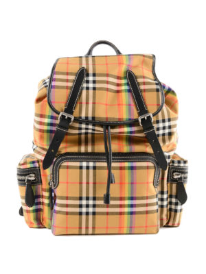 BURBERRY: zaini - Zaino The Rucksack L Rainbow vintage check